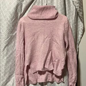 Banana Republic wool/alpaca blend Soft Pink Cowl Neck Sweater